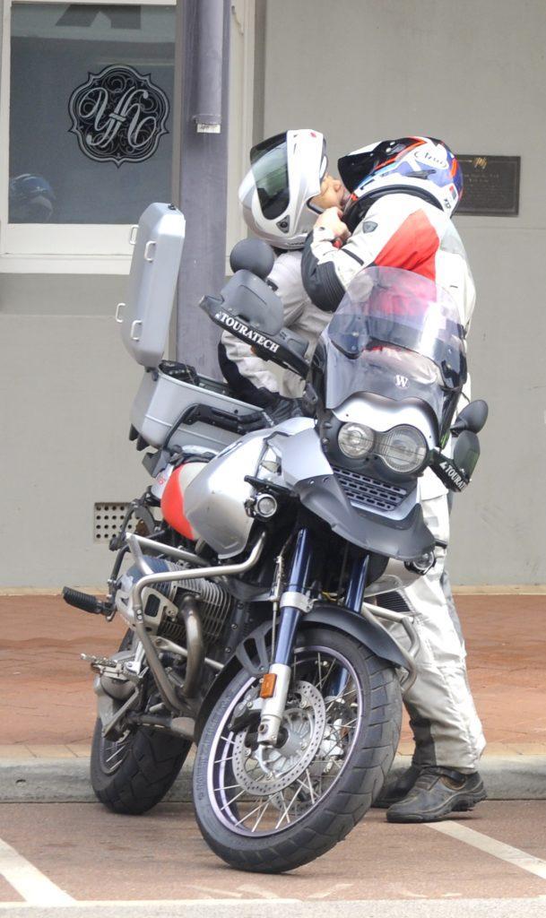 CAPTION: Hey, you two, get a room. Promoting biker-friendly accommodation is one of the aims of the Avon Valley's 'motorcycle-friendly region' project.